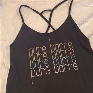 Pure barre tank, slinky and soft!